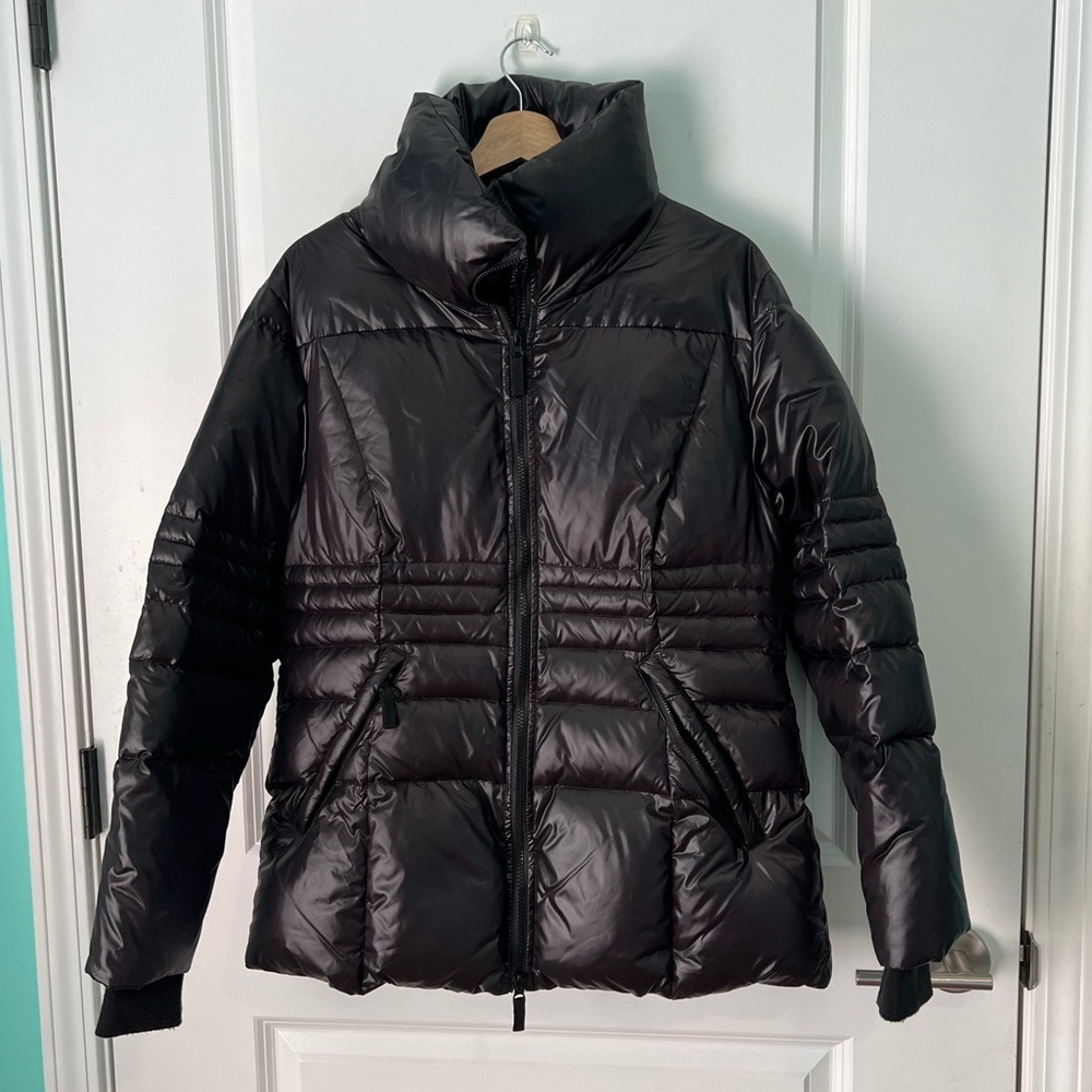 💌 Carbon 38 Puffer Jacket Quilted Black Size: Large - Picture 2 of 8